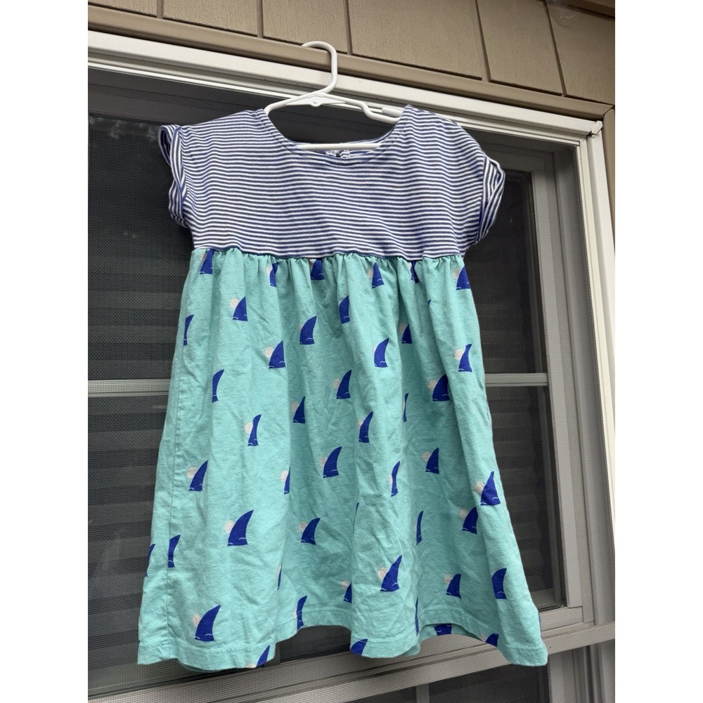 Tea Collection Girls striped sailboat  Dress Size 4